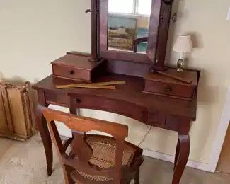 Estate of John & Emma Crum, Marietta, Ohio, empire vanity with hidden  compartments