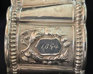 Antique sterling napkin ring 1854!