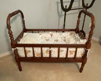 Antique low crib, childs bed
