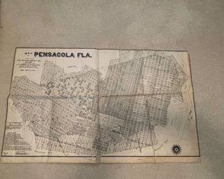 Large Pensacola survey map ca. 1949