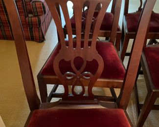8 Antique chippendale dinning chairs purchased from Betty Haynie, Fairhope, AL