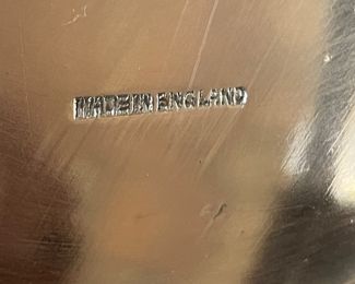 Estate of John & Emma Crum.   Antique English Barker Bros. (Barker Ellis), hand-chased punch bowl.  16 Gorham silver plate punch cups.