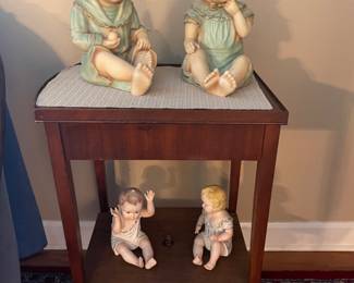 Antique bisque piano babies