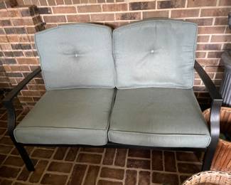 Loveseat, two chairs and table - kept inside, like new