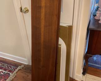 Beautiful carved antique dinning table with 6 legs (2 center legs) with 4 leaves, custom table pad.