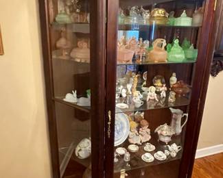 This lighted cabinet came from a home in North Hill