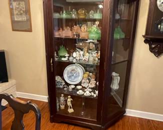 This lighted cabinet came from a home in North Hill