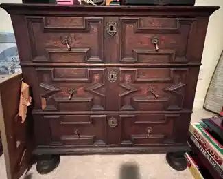 Spanish style chest.  Just look at that character.  It can almost talk.