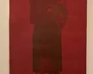 Scroll-type print.  It almost looks as if this image was "stamped" onto this cloth.