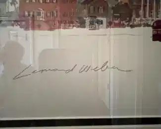 Leonard Weber is artist of the Savannah, Georgia lithograph.  