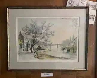 Jeremy King's "Strand Downstream" signed and numbered lithograph.  Limited Edition.