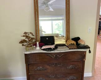 Mr chest, mirror, vintage evening bags