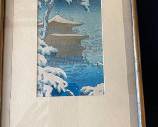 JAPANESE WOODBLOCK PRINT - "Kinkako-di in Kyoto" by Koitsu