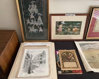 Antique prints, British coronation items