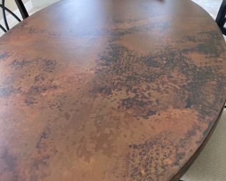 Top of copper table