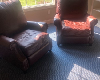 Pottery Barn leather recliners!