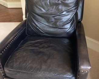 Black Pottery Barn recliner