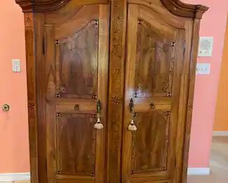 $1200 
Austrian armoire inlaid 6'5""Hx5'Lx19""D	