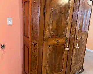 $1200 
Austrian armoire inlaid 6'5""Hx5'Lx19""D	