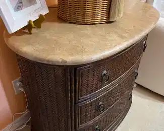 NOW $200 was $400 Night chest & Mirror 
Henry Link Lexington night chest marble top "3'Lx2""Wx32H & mirror 4'2""Hx44W"