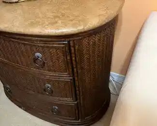 NOW $200 was $400 Night chest & Mirror 
Henry Link Lexington night chest marble top "3'Lx2""Wx32H & mirror 4'2""Hx44W"