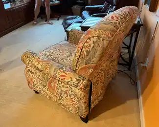 NOW $60  was $175 
Upholstery chair recliner Linen paisley upholstery							
From Handy Living CA 3Tx30Dx32W	