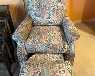 NOW $60  was $175 
Upholstery chair recliner Linen paisley upholstery							
From Handy Living CA 3Tx30Dx32W	