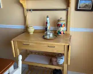 NOW $90 was $200 	"Kitchen island 35W (+1'extensionx2) x20Dx5'3""H"		