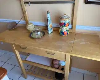 NOW $90 was $200 	"Kitchen island 35W (+1'extensionx2) x20Dx5'3""H"		