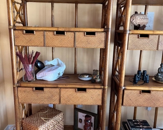 Two bamboo bookcases $300 each