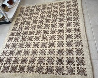NOW $120 WAS CLEANED Turkish rug mid century modern $240