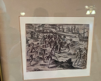 NOW $75 was $150 Set of 4 prints antique ones nicely framed 