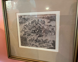 NOW $75 was $150 Set of 4 prints antique ones nicely framed 