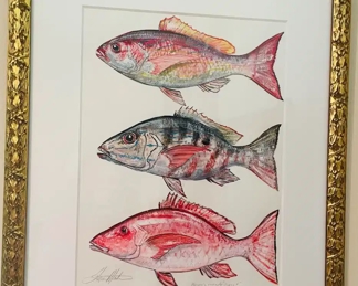 #14 Steve Martin original 3 fish painting 20x24									
Bryan's favorite pursuit 	