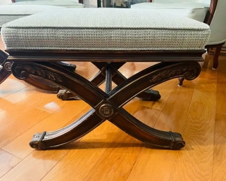 $200 	
#17 Pair of Ethan allen benches cross stretchers 	24x18x19		