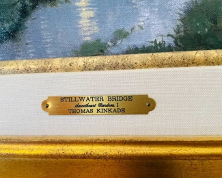 $300 	
#26 Thomas kinkade canvas Still Water Bridge 32x26 Ed. 2748/2750 - Certificate included. 