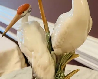 $275 	
#30 Lladro Courting Cranes 1611 Spanish porcelain "figurine - retired - 12"" -1989"	