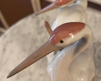 $275 	
#30 Lladro Courting Cranes 1611 Spanish porcelain "figurine - retired - 12"" -1989"	