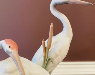 $275 	
#30 Lladro Courting Cranes 1611 Spanish porcelain "figurine - retired - 12"" -1989"	