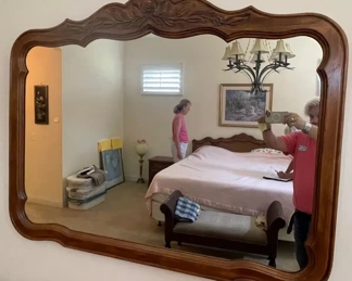 $300 	
#34 Dresser 72Wx19x36with mirror 	