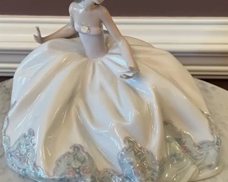 $295 	
#55 Lladro Sentada en La Fiesta at the Ball with box	