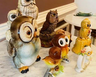 $70 	#69 Owl lots pottery painted 	