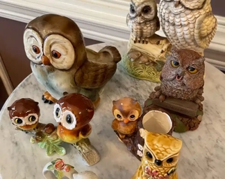 $70 	#69 Owl lots pottery painted 	