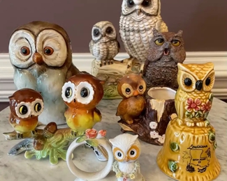 $70 	#69 Owl lots pottery painted 	