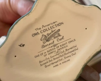 $50 	#72 Owls collection of 5 The American collection	