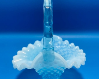 $40 - #113 Two Fenton hobnail baskets not signed 