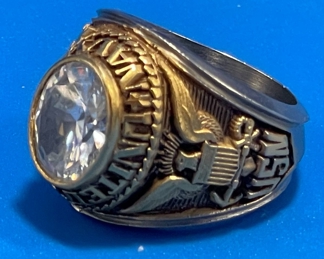 #103 - $50 USN Graduation ring Sz 9 /12 