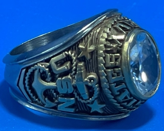 #103 - $50 USN Graduation ring Sz 9 /12 
