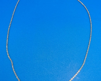 #109 - $206 - 14kt gold 24"L rope chain (marked) 8.34gr 