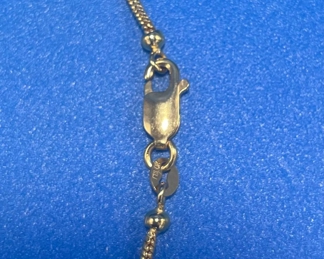 #115 - $108 - 18kt gold cable chain 21"L 4.38 gr. Marked